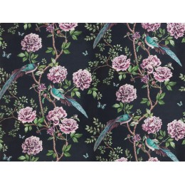 Paloma Home Fabric by The Metre Midnight Vintage Chinoiserie